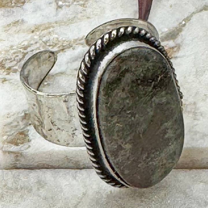 Anju Jewelry - Venta al por mayor Anillos grandes/de cóctel - Anillo de piedra semipreciosa Kashi hecho a mano - Piedra de dragón1