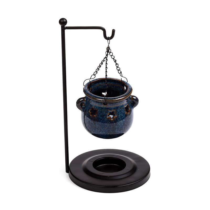 Puckator Ltd - Wholesale Oil Warmer - Eden Cauldron Shaped Hanging Oil Burner with Stand3