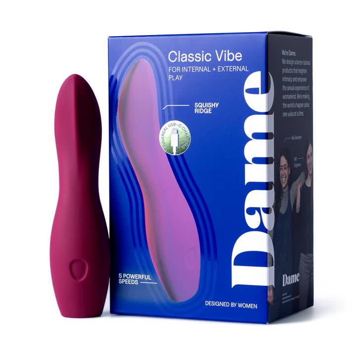 Dip, Vibromasseur Classique Polyvalent - Prune pour la vente par Dame Products