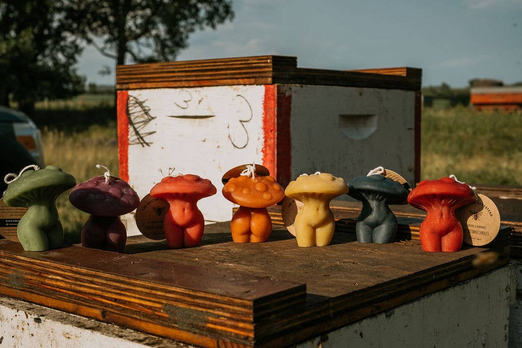 The Holton Homestead - Wholesale Novelty Candle - Mushroom Woman Beeswax Candle7