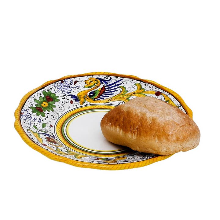 RAFFAELLESCO DELUXE: Bread and Butter Plate (White Center) for wholesale by Artistica - Deruta of Italy