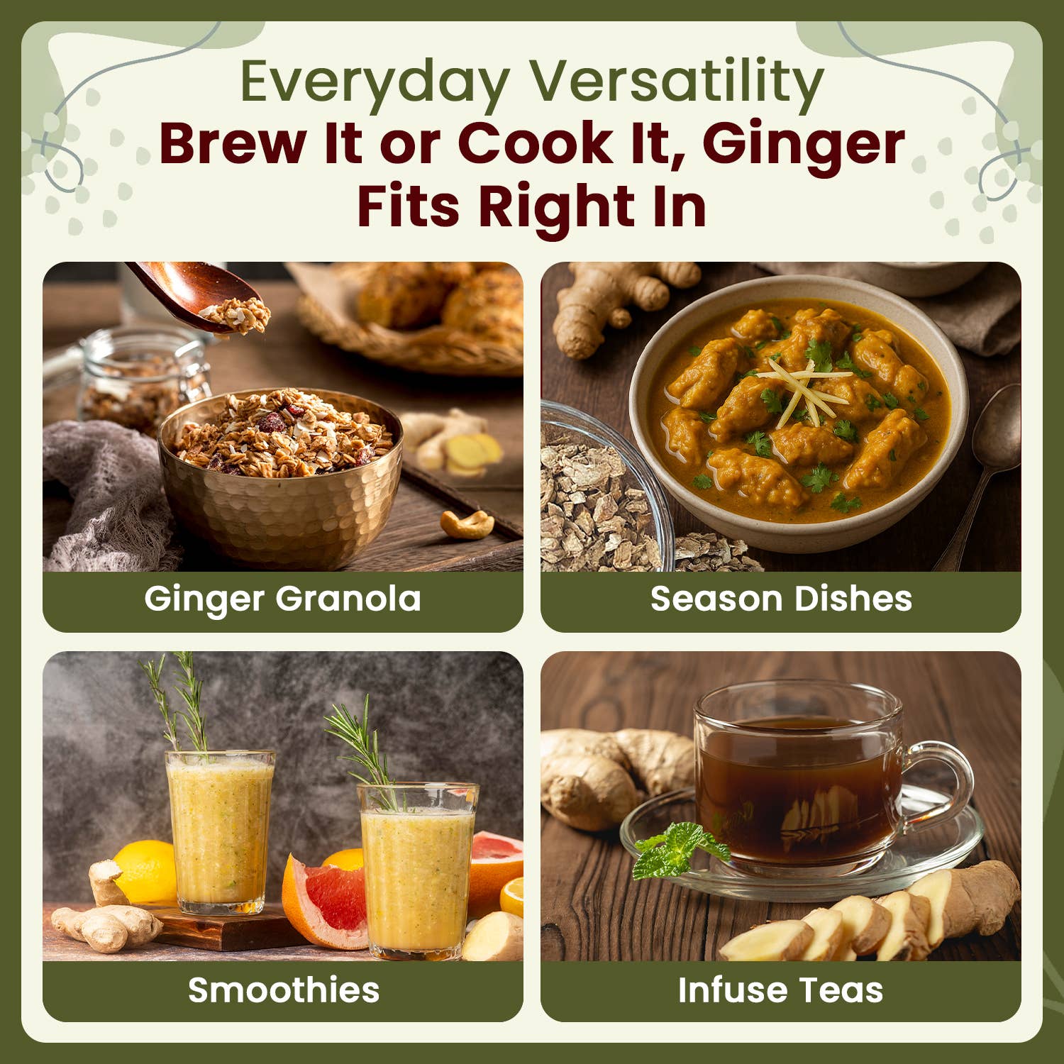 Organic Way LLC – Ervas por atacado – Gengibre Biológico (Cortado e Peneirado)6