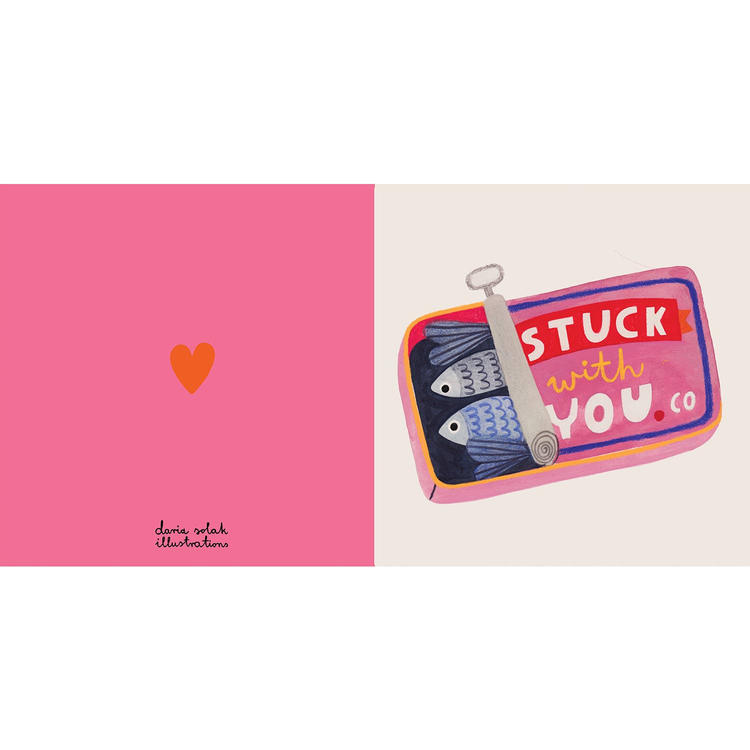 Daria Solak Illustrations – wholesale Love card – STUCK WITH YOU card1