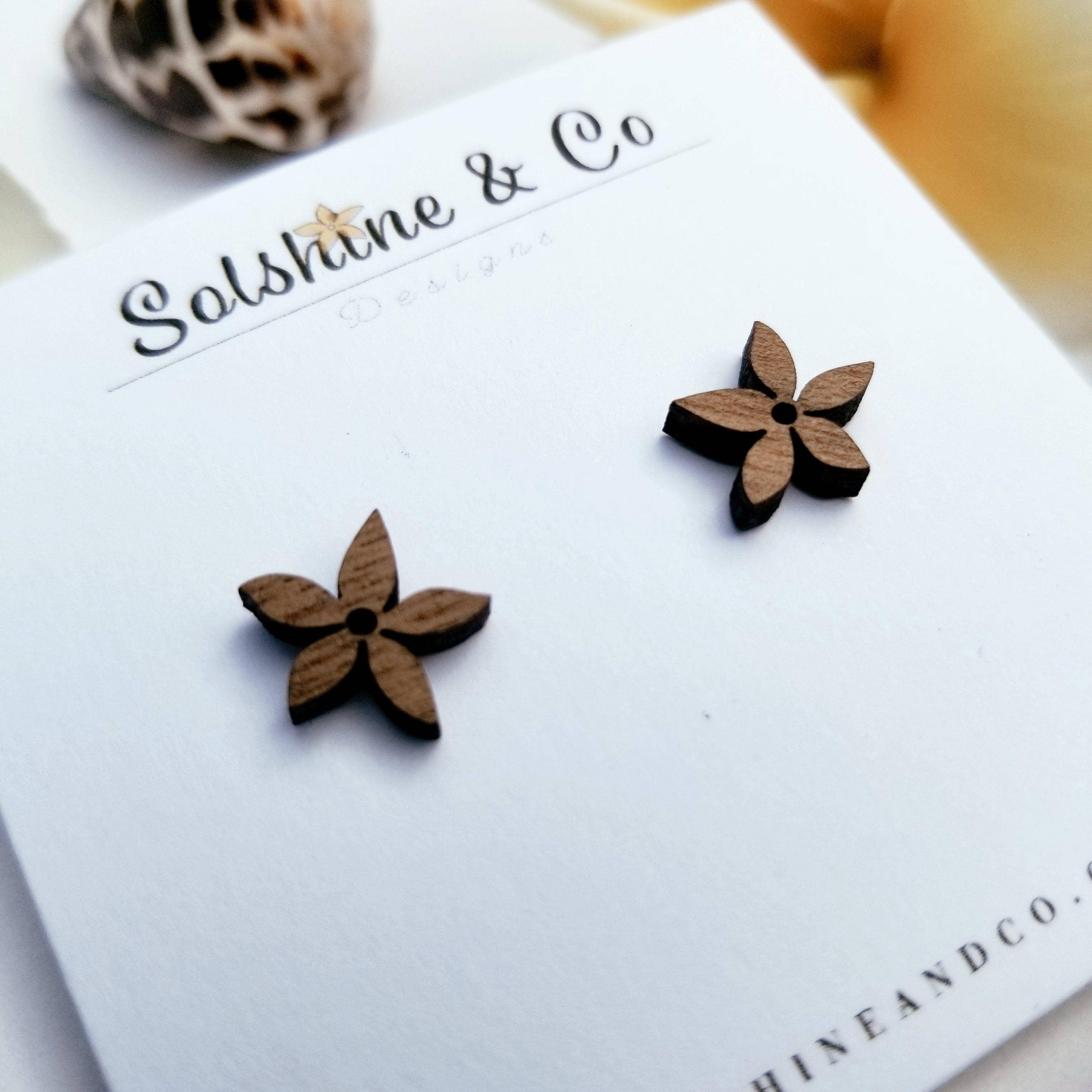 Solshine and Co - Wholesale Stud/Post Earrings - Plumeria Studs1