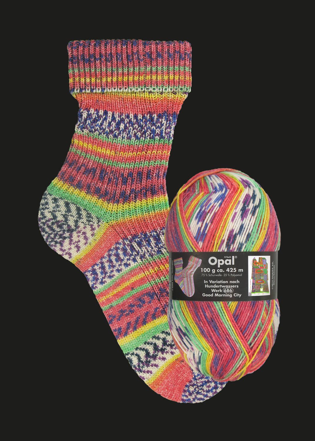 SCHULANA - Wholesale Yarn - OPAL sock yarn after Hundertwasser 4-ply11