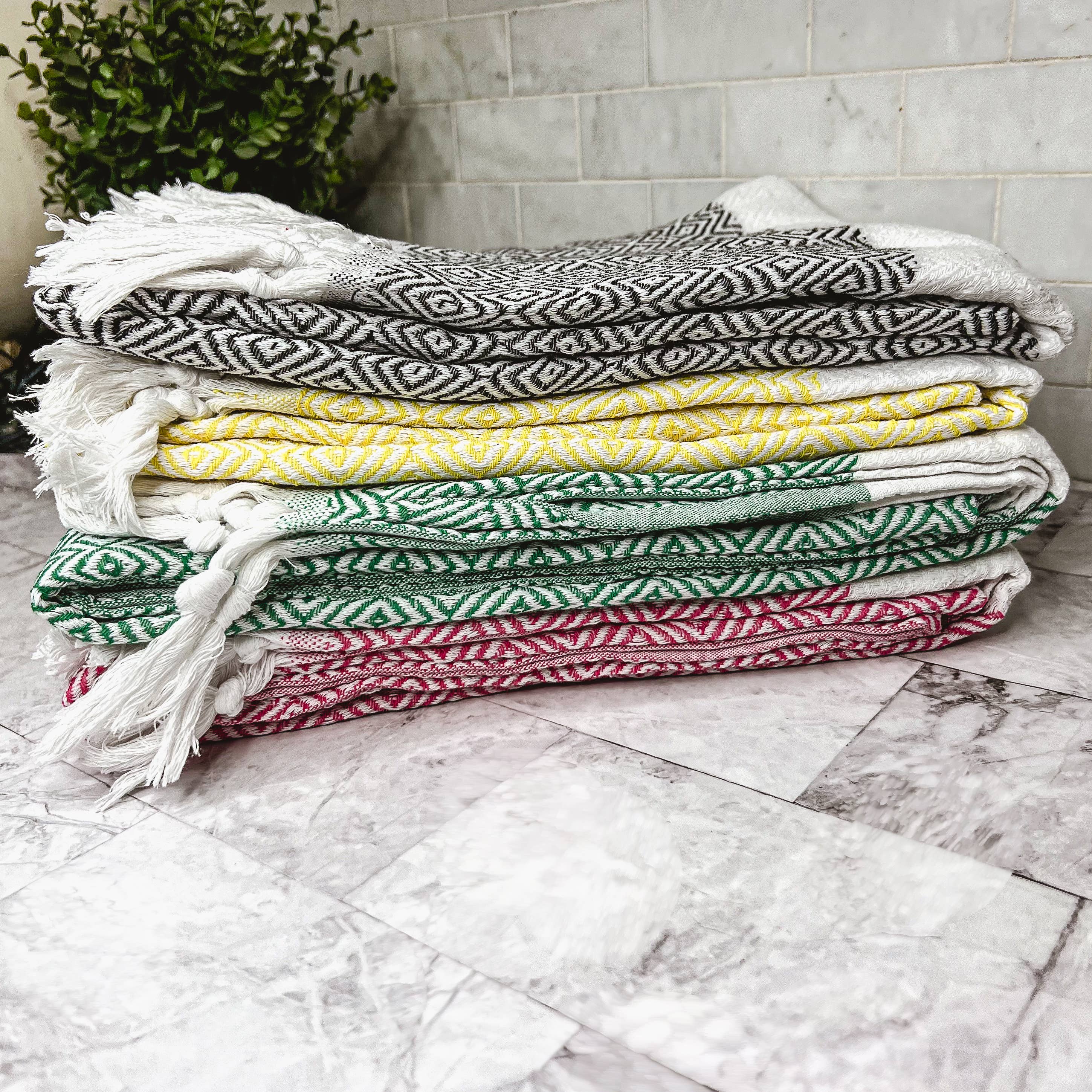 Gia Roma - Vente Serviettes de bain - Serviettes turques Grandes serviettes 100% coton | 40 x 70 « | 200 g/m²121