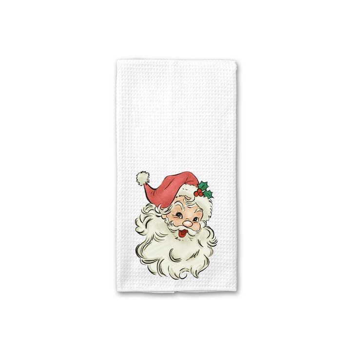Vintage Santa Kitchen Towel for wholesale by Into The Desert