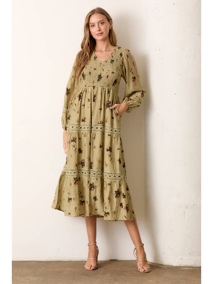 Polagram by Wellmade USA - Wholesale Dress - Women's - PRINTED WOVEN MAXI DRESS1