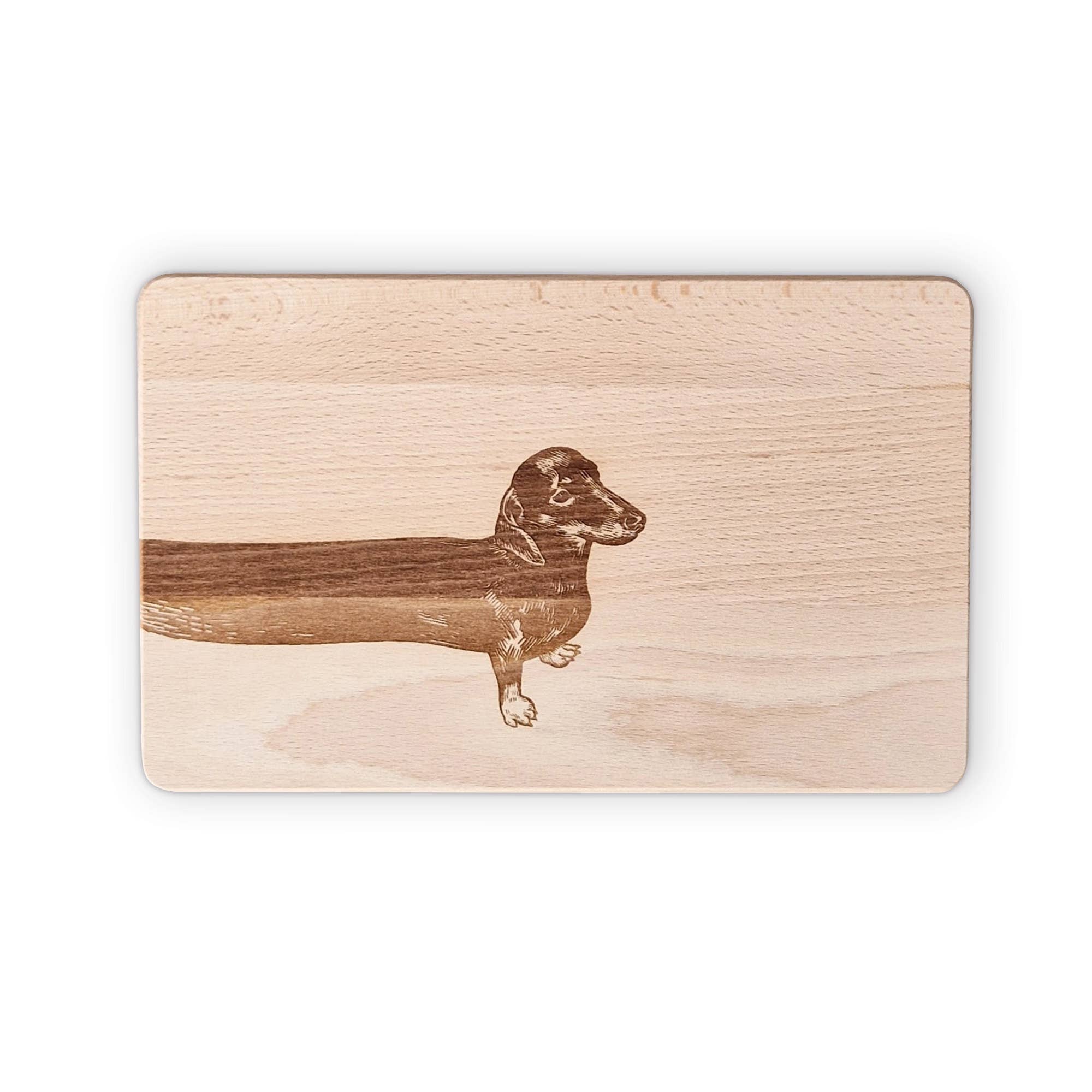 Nice Home Design - Vendita all'ingrosso Candele votive - Tagliere in legno con incisione di bassotto1