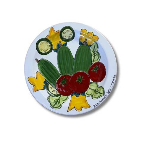 Ceramiche De Simone - Wholesale Dinner Plate - De Simone Plate for Giusina "Magical Summer"4