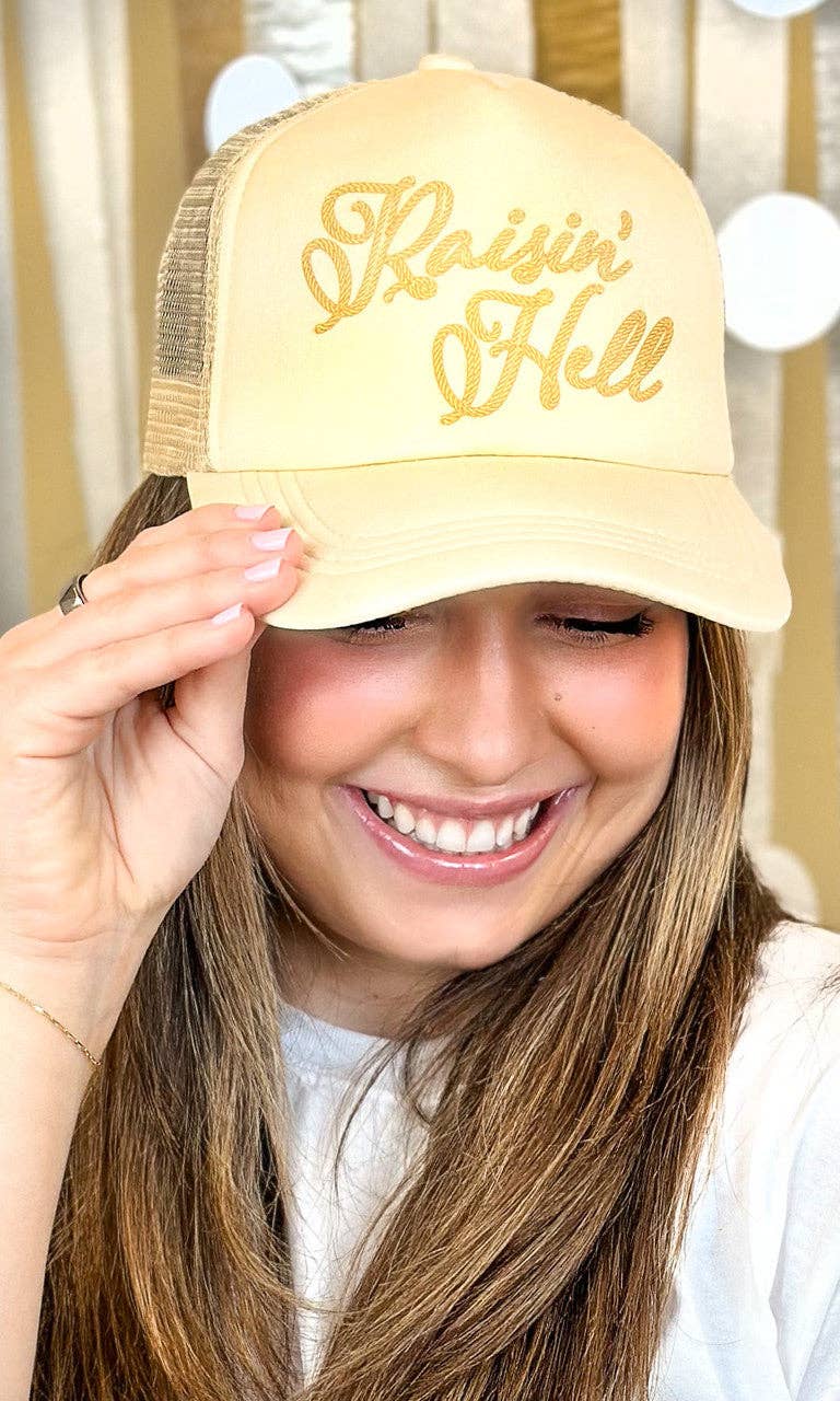 Sugar Stitch - Vente Casquette de camionneur – femme - Casquette Raisin Hell Trucker2