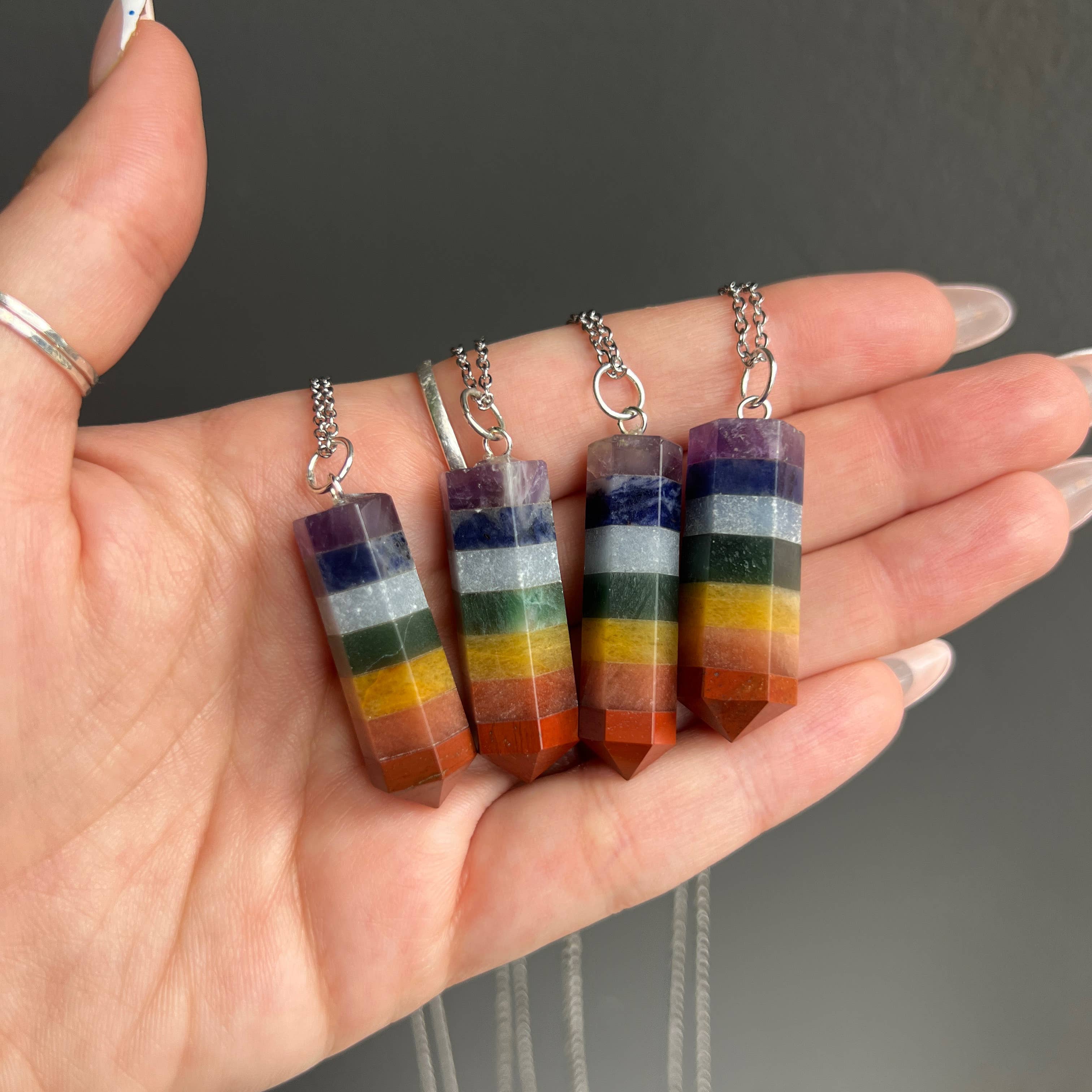 Sapphire & Sage - Wholesale Pendant/Charm Necklace - Chakra Crystal Necklace0