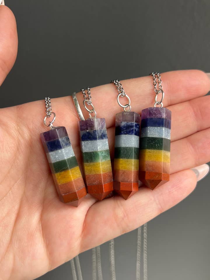 Chakra Crystal Necklace for wholesale by Sapphire & Sage