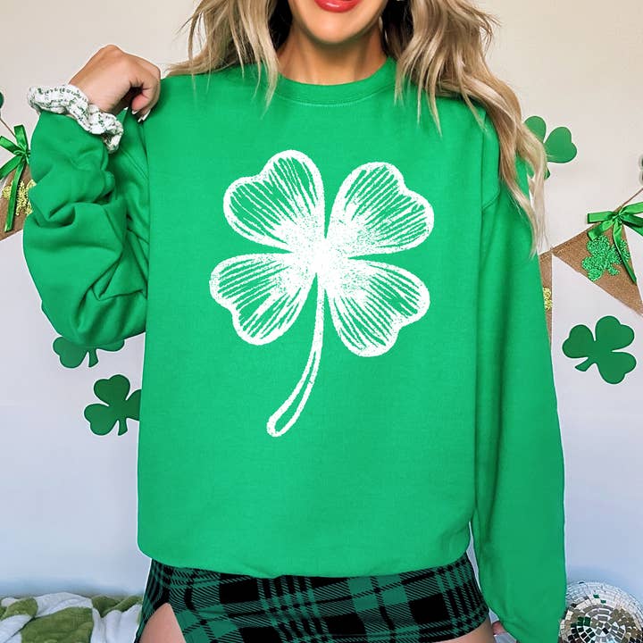 Classic Shamrock, Vintage, St. Patrick's Day Sweatshirt for wholesale by Refinery Number One LLC