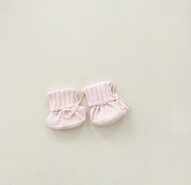 Petite + Co - Wholesale Booties - Baby - CUFF NEWBORN LACE BOOTIES - BABY PINK1