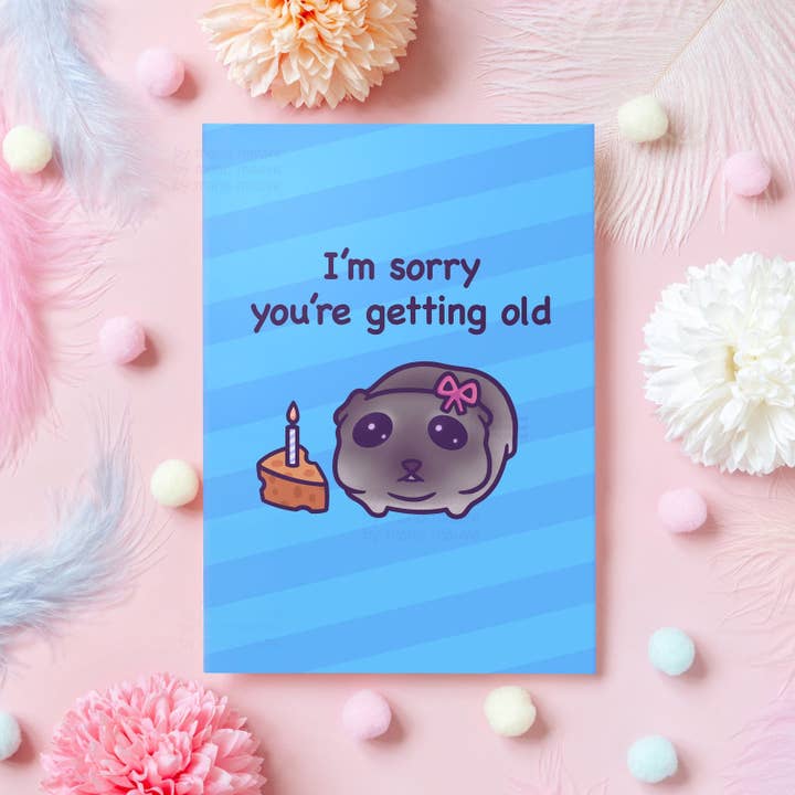 Mona Mauve • Silly Art! - Wholesale Birthday Card - Sad Hamster Meme | Funny Birthday Card