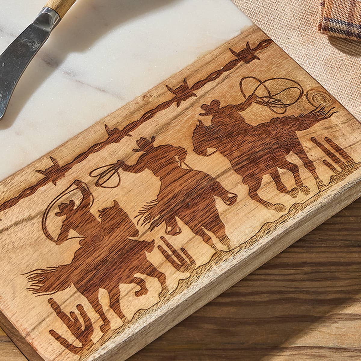 Park Designs - Wholesale Cutting Board - Cowboy Cutting Board with Spreader2