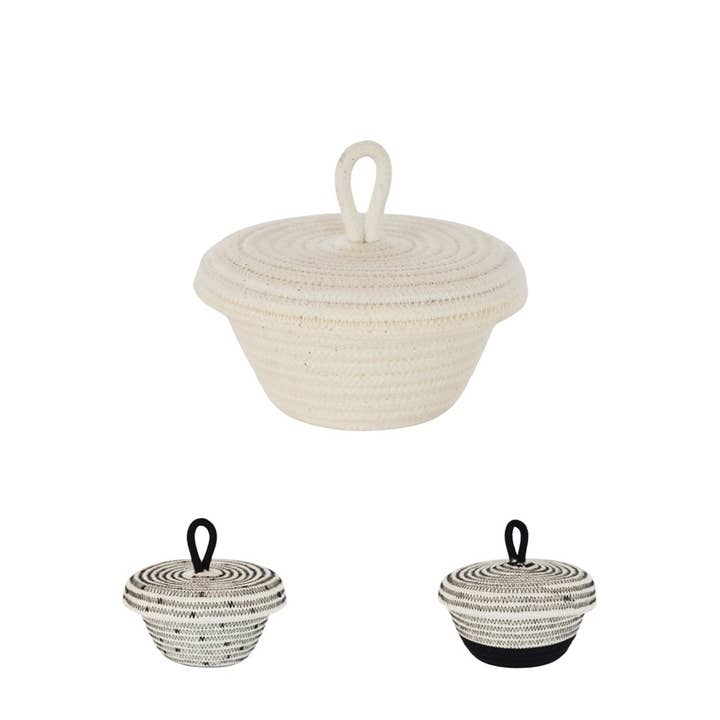 Petite Lidded Kurv - Afri-Scandi for engroshandel hos Mia Mélange