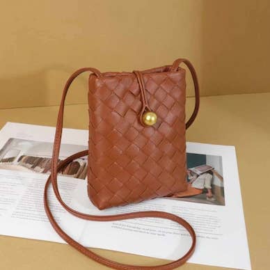 Pretty Persuasions - Wholesale Crossbody Bag - Women's - P25022 Small Woven Crossbody Bag0