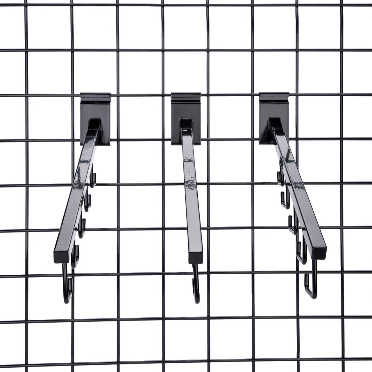 Store Supply Warehouse - Wholesale Retailer Display - Accessories - Black 5-J-Hook Waterfall Faceout For Wire Grid 1