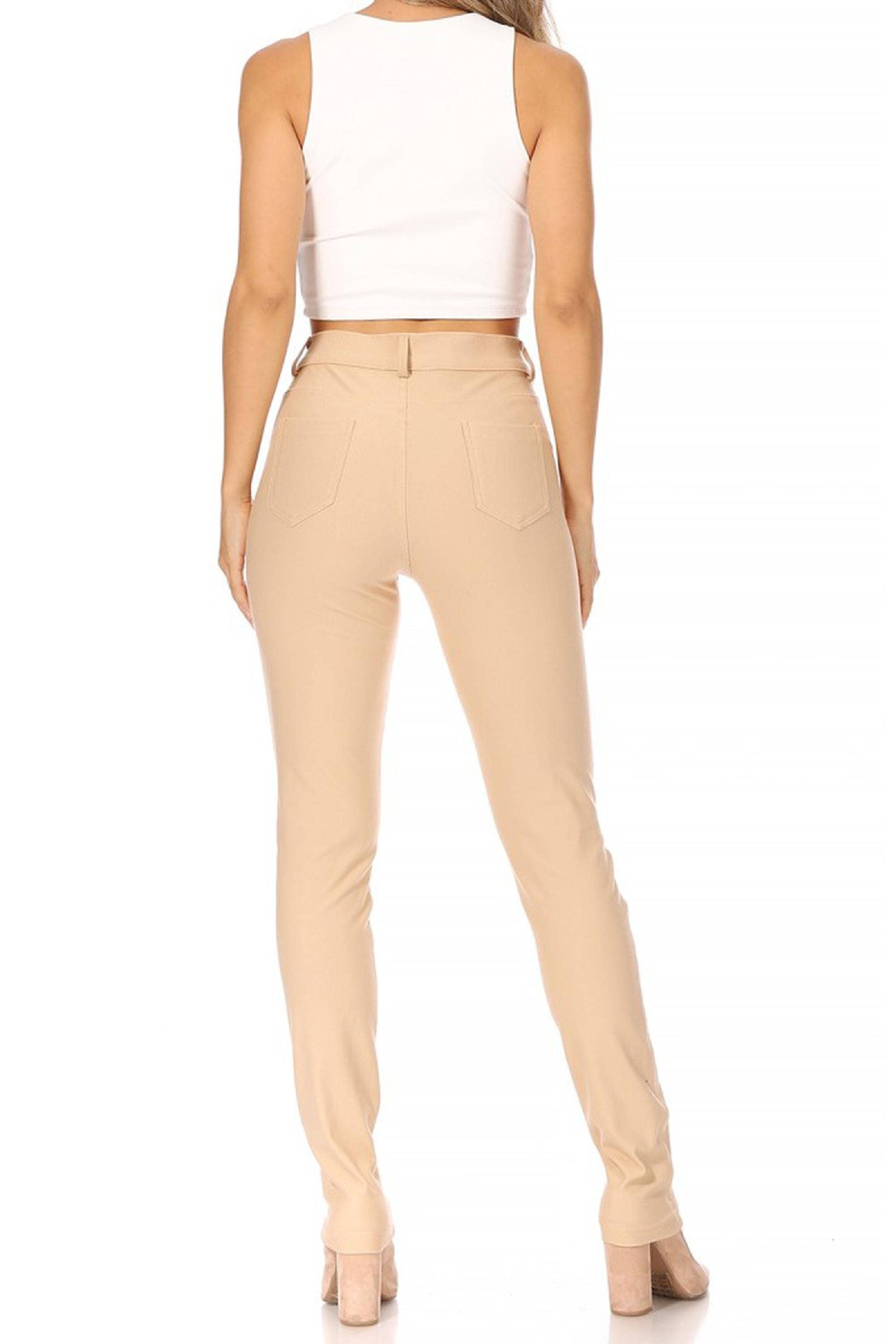 MOA COLLECTION - Vendita all'ingrosso Pantalone - Donna - Jeggings da donna comodi e casual con tasche e passanti per cintura6