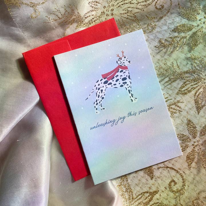 Libérer la joie Chien | Dalmatien | Mini carte de vœux pour la vente par Cheeky Peach Designs