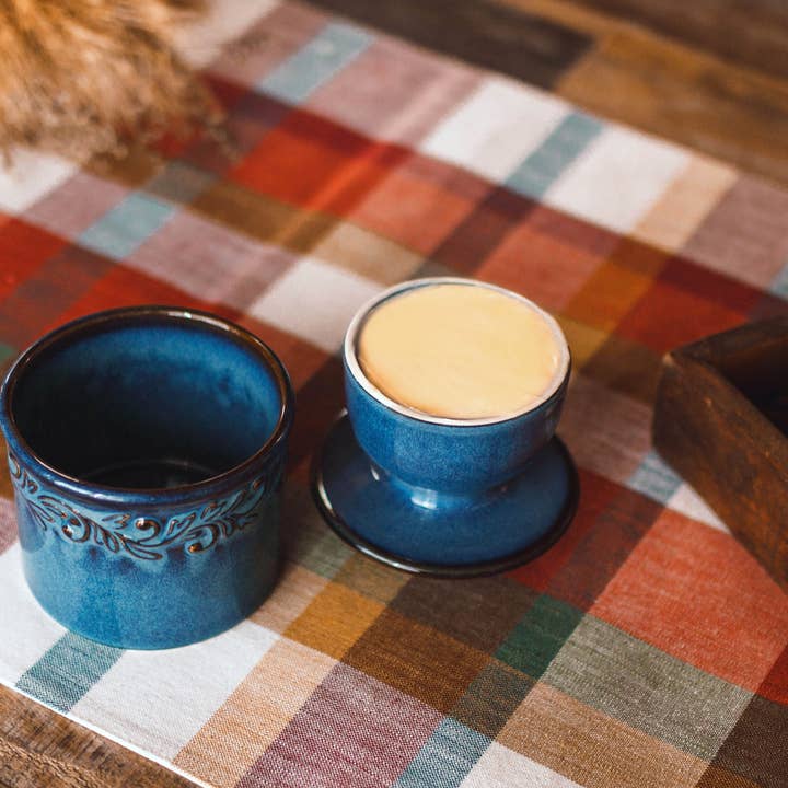 The Original Butter Bell® Crock - Wholesale Butter Dish - The Original Butter Bell® Crock - Antique Denim Blue 6