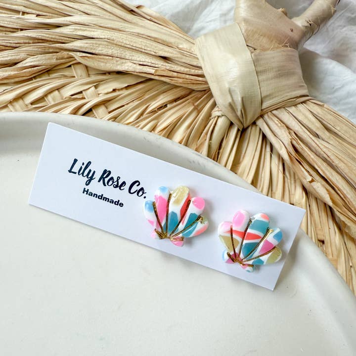Lily Rose Co. - Wholesale Stud/Post Earrings - Shell Stud Earrings2