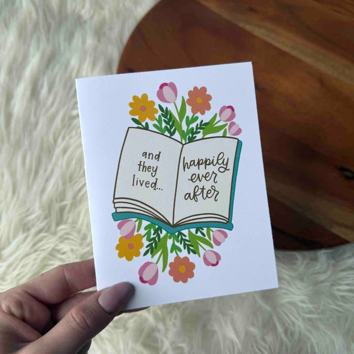 Big Moods - Wholesale Wedding Card - "And they lived happily ever after" Storybook Wedding Card2