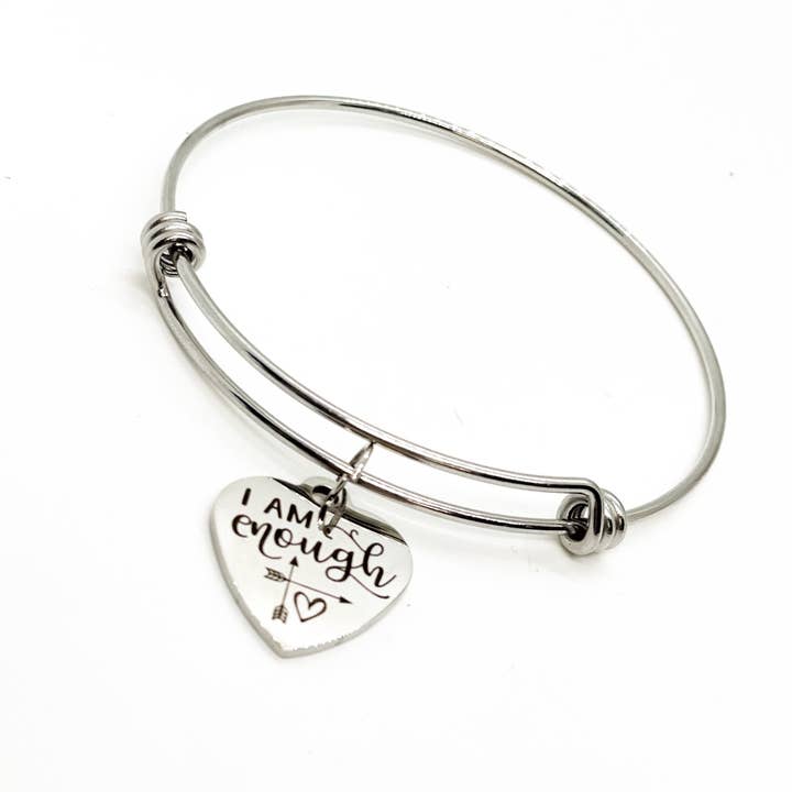 JKCE Designs - Wholesale Charm/Dangle Bracelet - Affirmation Jewelry, I Am Enough Charm Bracelet, Daughter Gi