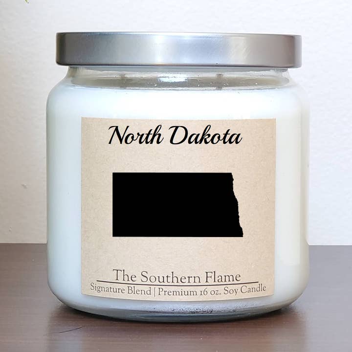 North Dakota State Candle | Homesick Candle | Long Distance Gift for wholesale by The Southern Flame
