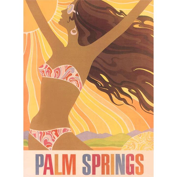 Postcard CD-227 Palm Springs Travel Poster for wholesale by Found Image Press