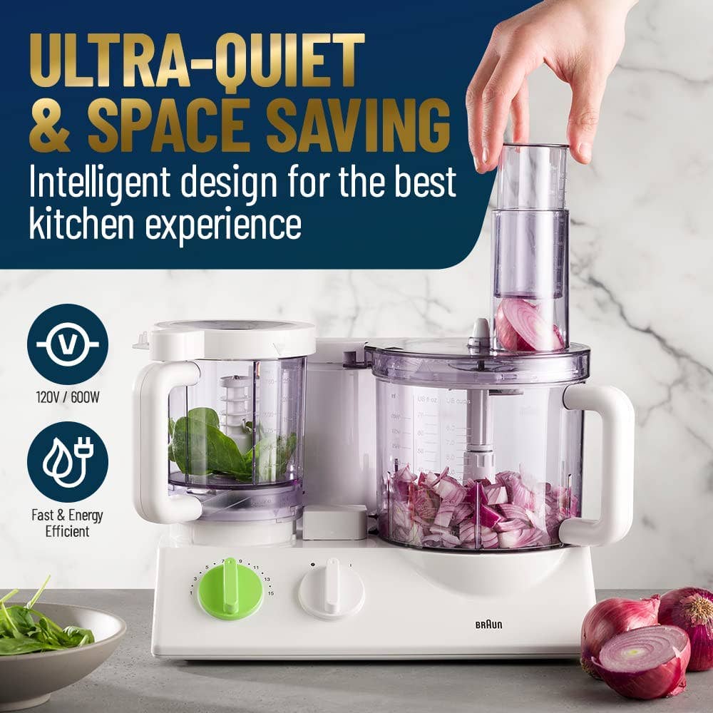 Alpine – Großhandel Küchengeräte – Braun Food Processor FX-3030 Doppelschüssel 0,75 l und 12 Tassen Mu4