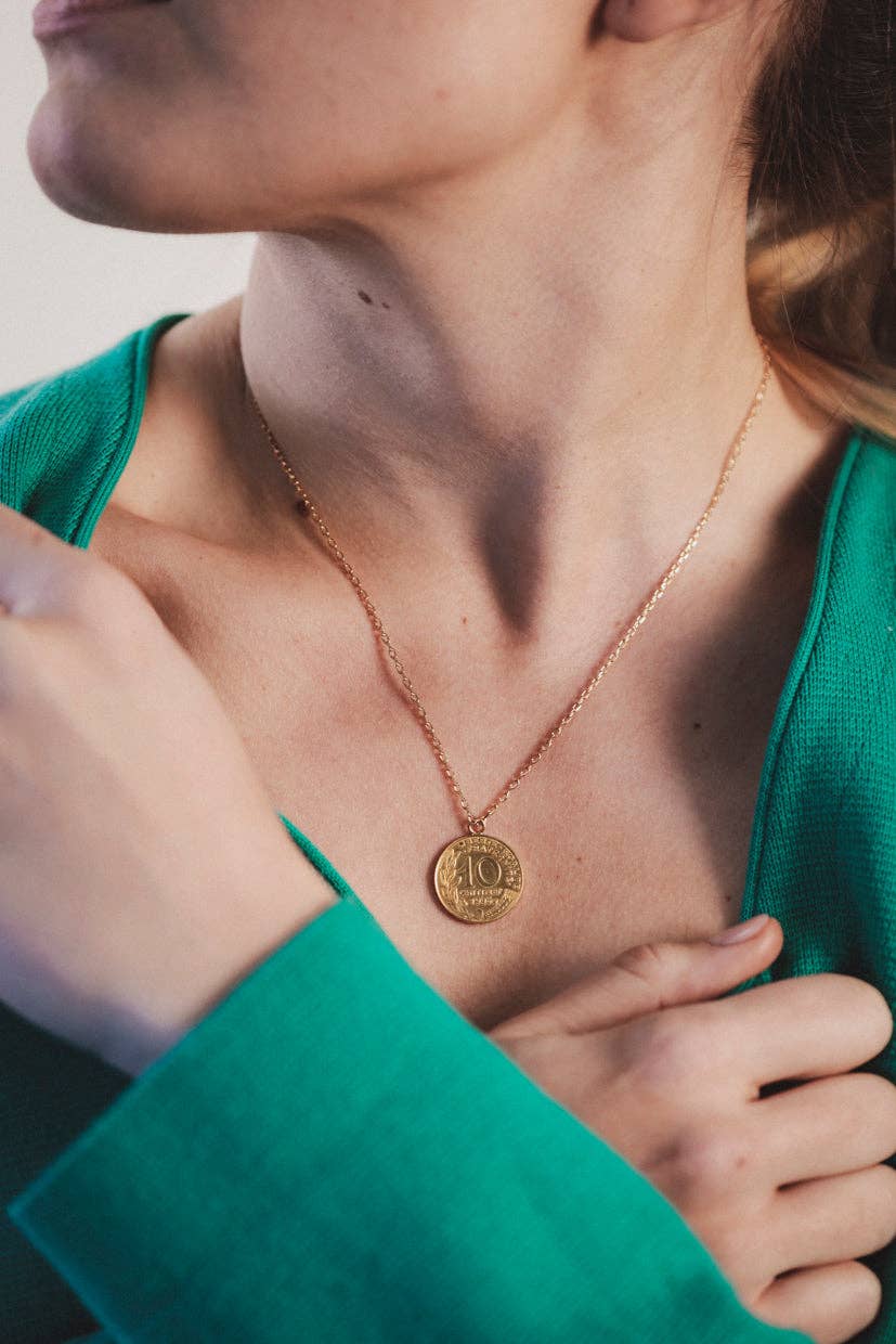 LE SOU FRANCAIS - Vendita all'ingrosso Collana con ciondolo/pendaglio - Collana - The Bordeaux 10 carati1