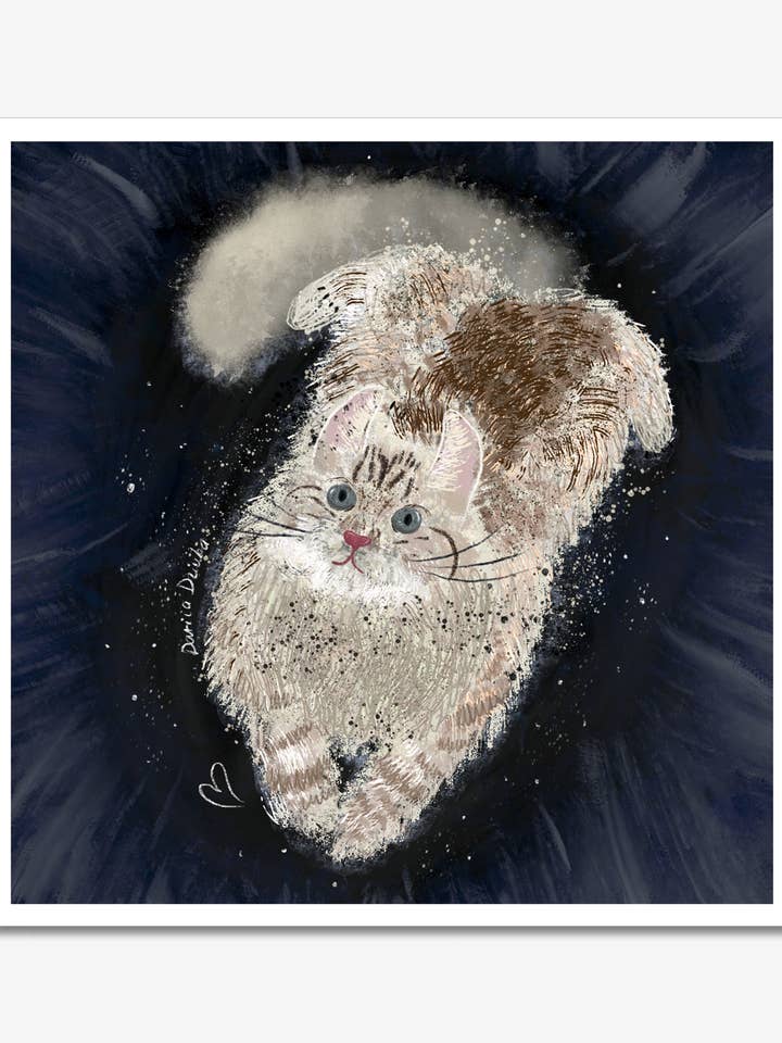 Beige Kat Portret Ongelijst Kunstdruk voor wholesale door Dariia Dziuba