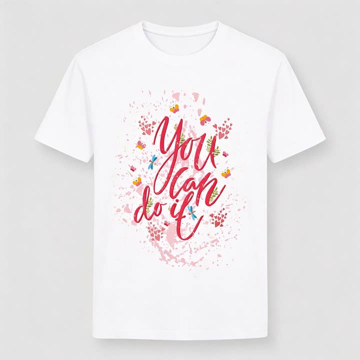 Dam-T-shirt med tryck "du klarar det" för wholesale av Vinto Exclusive