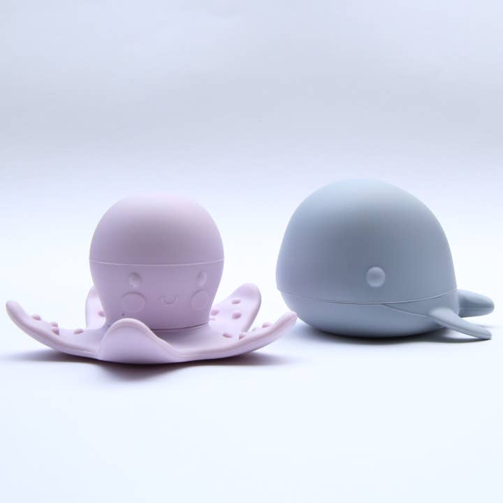 Milk Addict - Wholesale Bath Toy - Baby - Milk Addict Silicone Bath Toy - Whale & Octopus