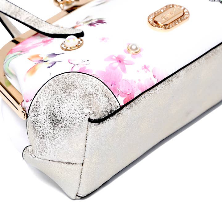 Brangio (Italy) Company Inc. - Wholesale Crossbody Bag - Women's - Brangio Italy Floral & Hummingbird Crossbody Bag5