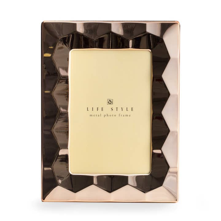 Copper Plated 4"x6" Picture Frame with Easel Back. for wholesale by BeyBerk International