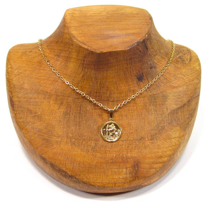 SoHo® Chistophorus Geluksbrenger Ketting Goud voor wholesale door SoHo Schmuckmanufaktur