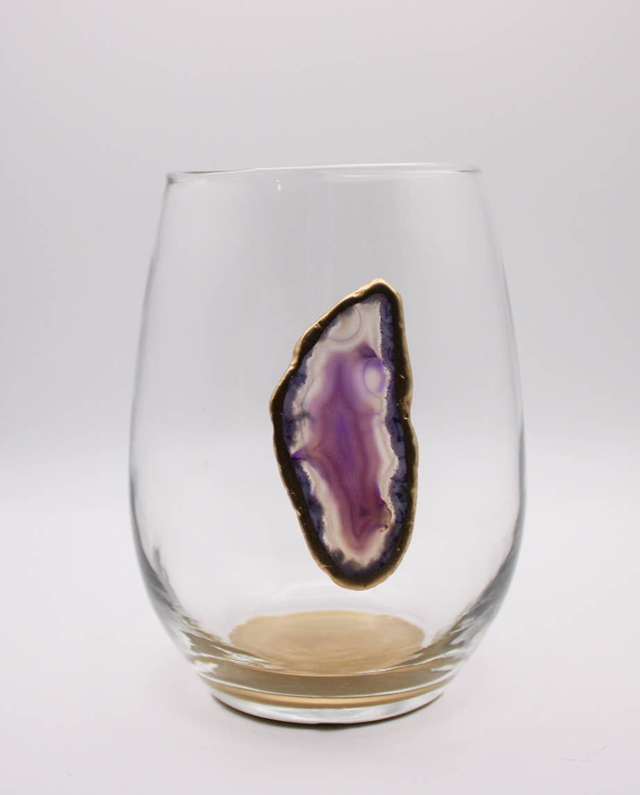 Zim Designs – Großhandel Weingläser – Agate handgefertigtes weinglas ohne stiel4