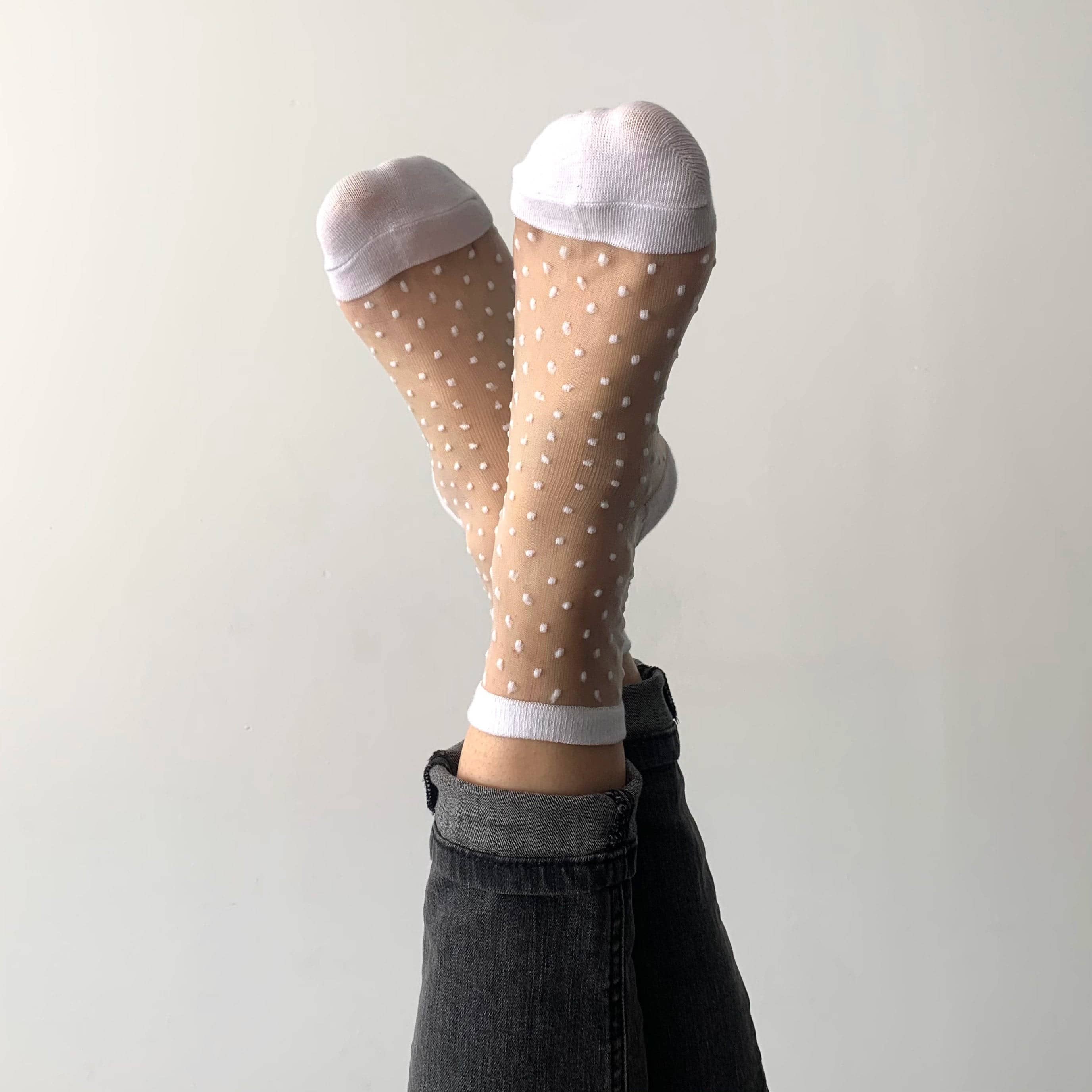 sockette – wholesale Socks – Women's – Charlotte - Transparent plumetis socks 0