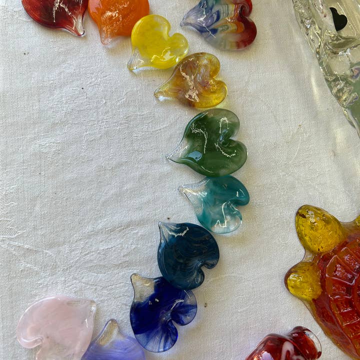 Terrapin Glass Gardens - Vente Décorations de table - Cœurs en verre sculptés à la main fabriqués aux États-Unis10
