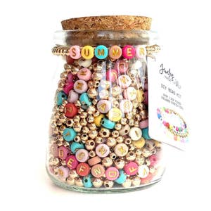 Assorted DIY Bracelet Kit with Premium Polymer Beads and Charms