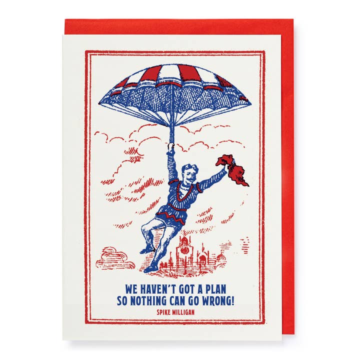 We Haven't Got A Plan | Letterpress Cards | Large Cards for wholesale by Archivist Gallery | UK