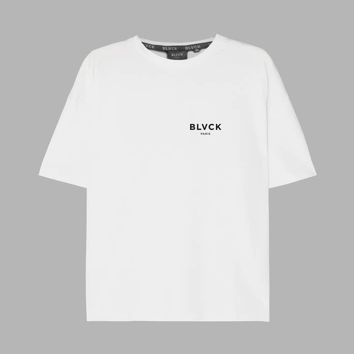 Blvck Tee i vitt med oversized passform för wholesale av Blvck Paris