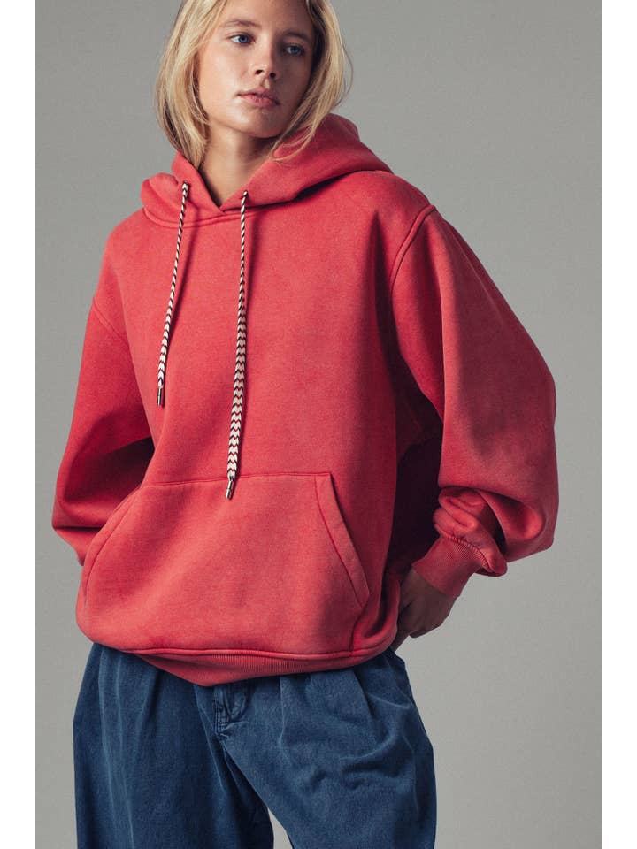 Urban Daizy - Wholesale Hoodie - Women's - Vintage Wash Oversized Brushed Hoodie16