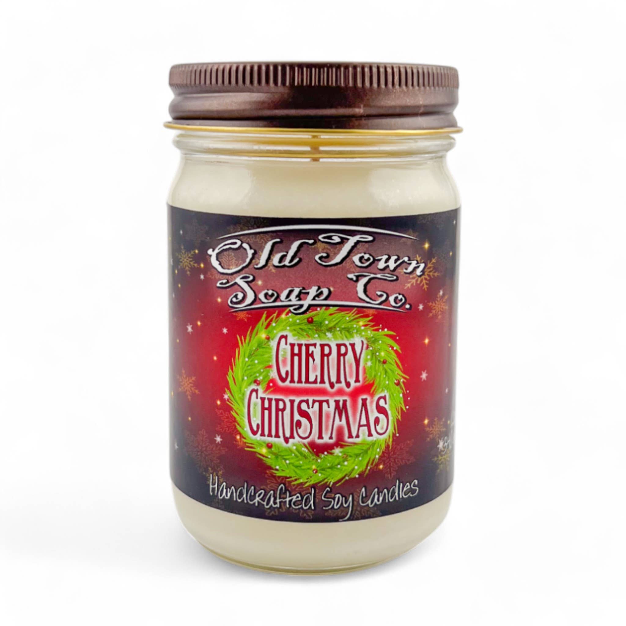 Old Town Soap Co. - Venta al por mayor Velas en tarros - Velas navideñas de 12 onzas, disponibles en 12 aromas de feliz Navidad0