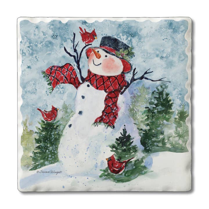 CounterArt/Highland Home/Thirstystone/CoasterStone - Wholesale Retailer Display - Home & Living - Watercolor Snowman Pre-Packed Single Coaster Display4