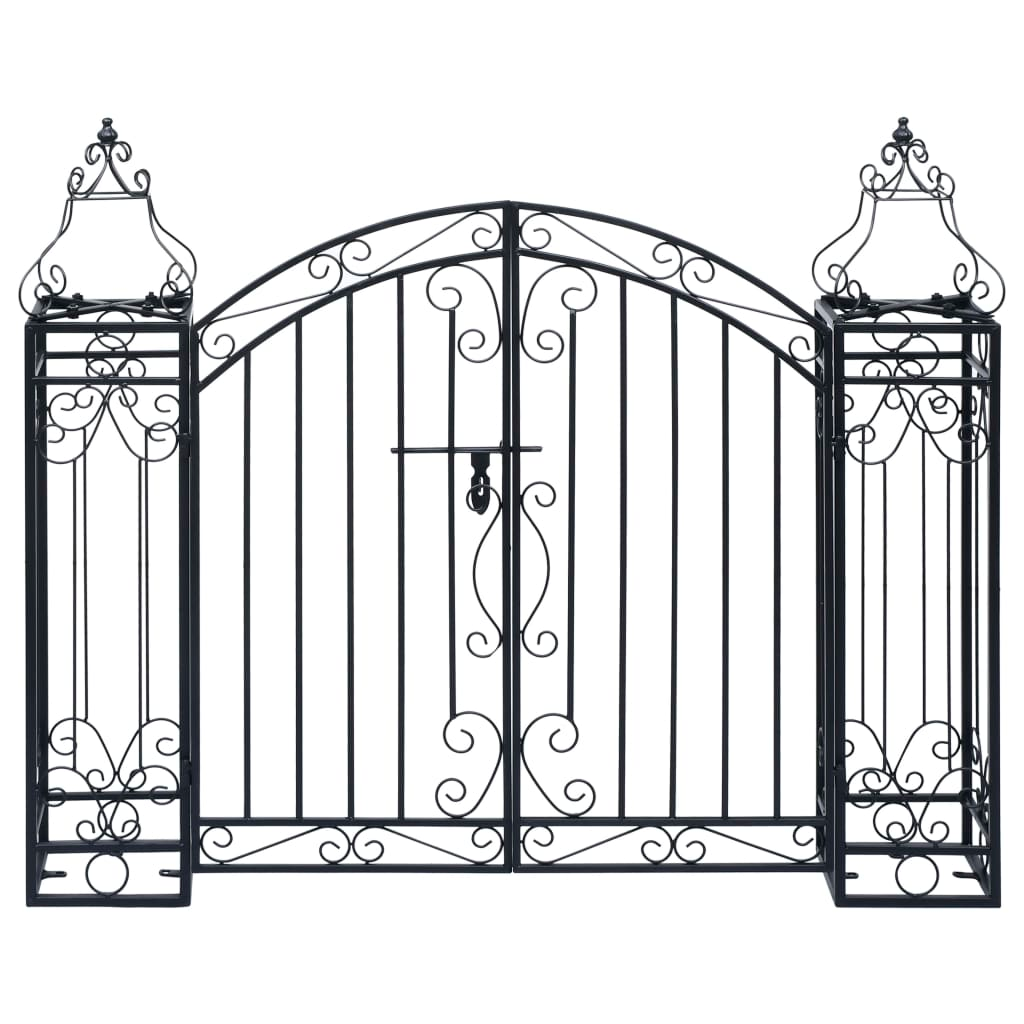 Greenwestons - Wholesale Outdoor Ornament/Decor - Green's Ornamental Garden Gate Wrought Iron 48"x8.1"x39.4"0